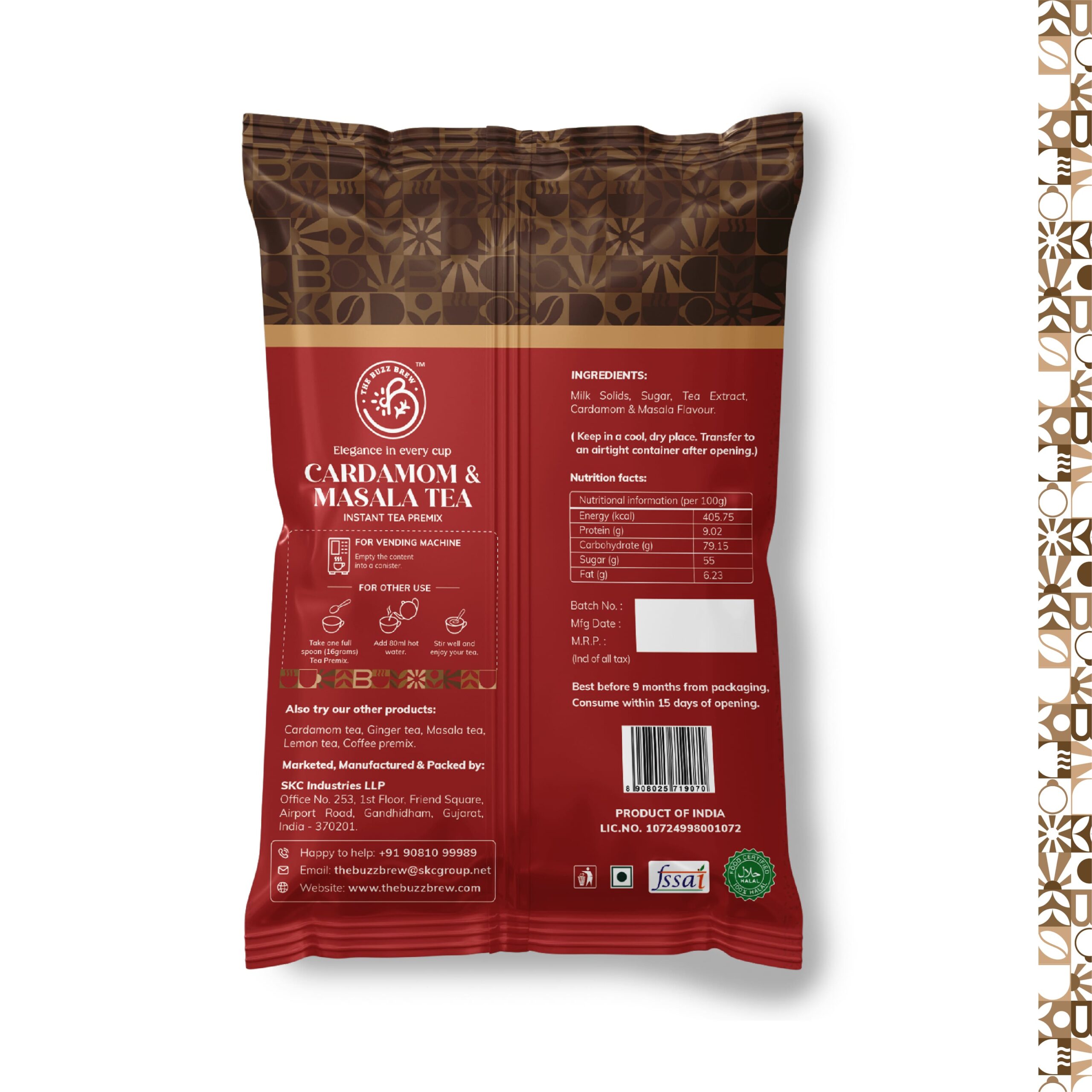 Cardamom & Masala Tea Premix 1kg