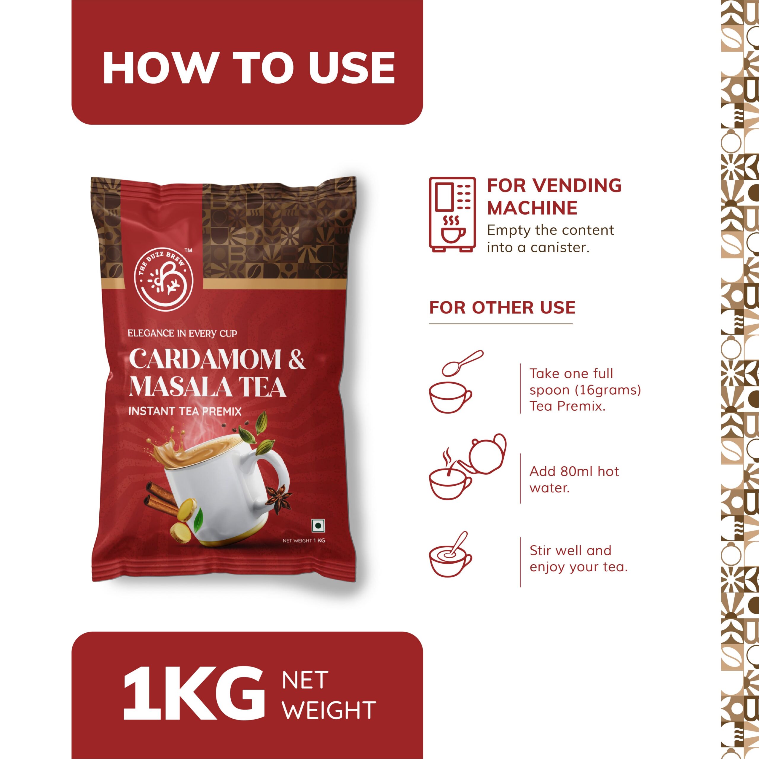 Cardamom & Masala Tea Premix 1kg