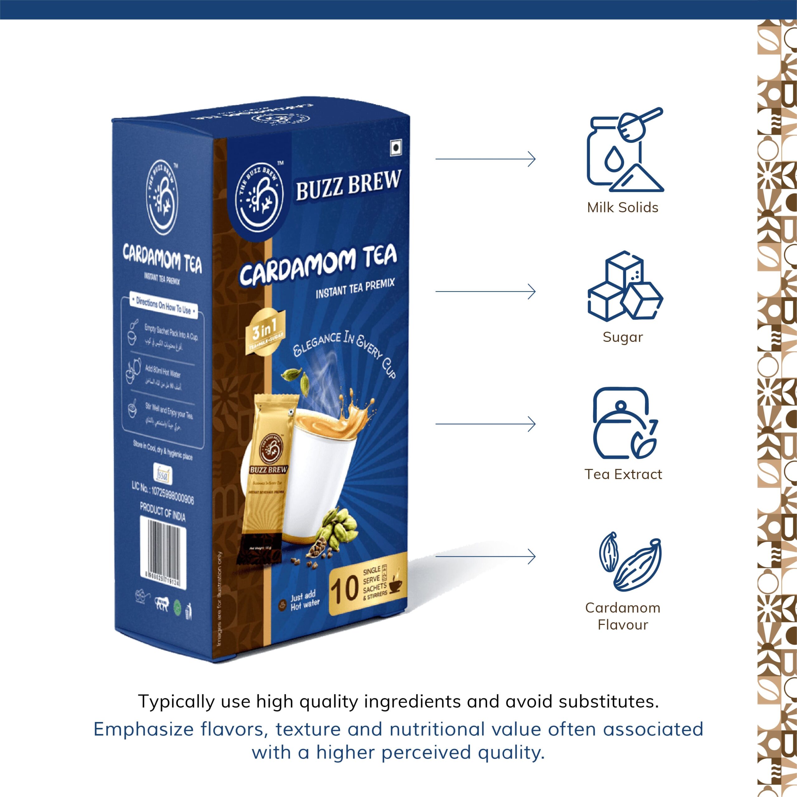 Cardamom Tea Premix Sachet