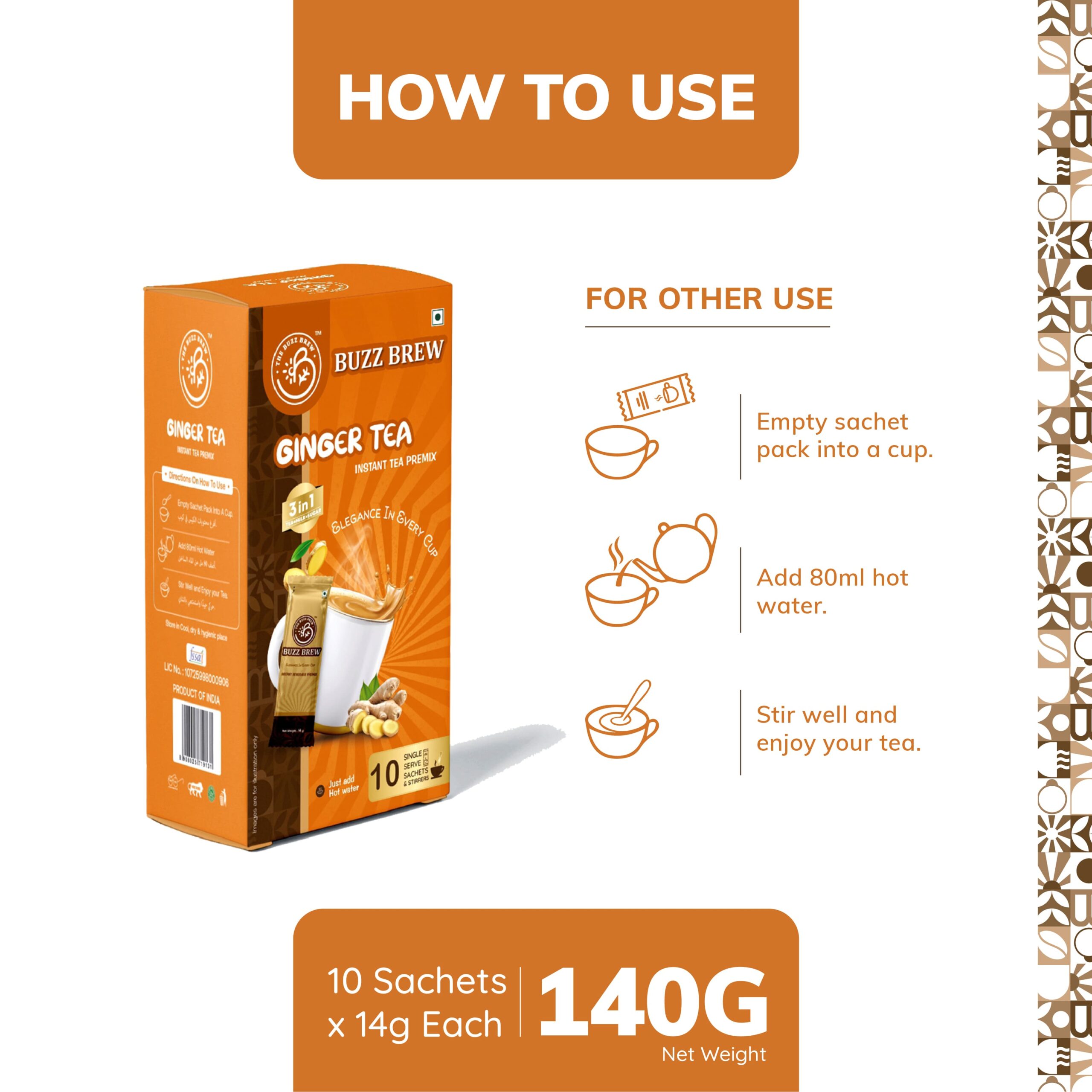 Ginger Tea Premix Sachet