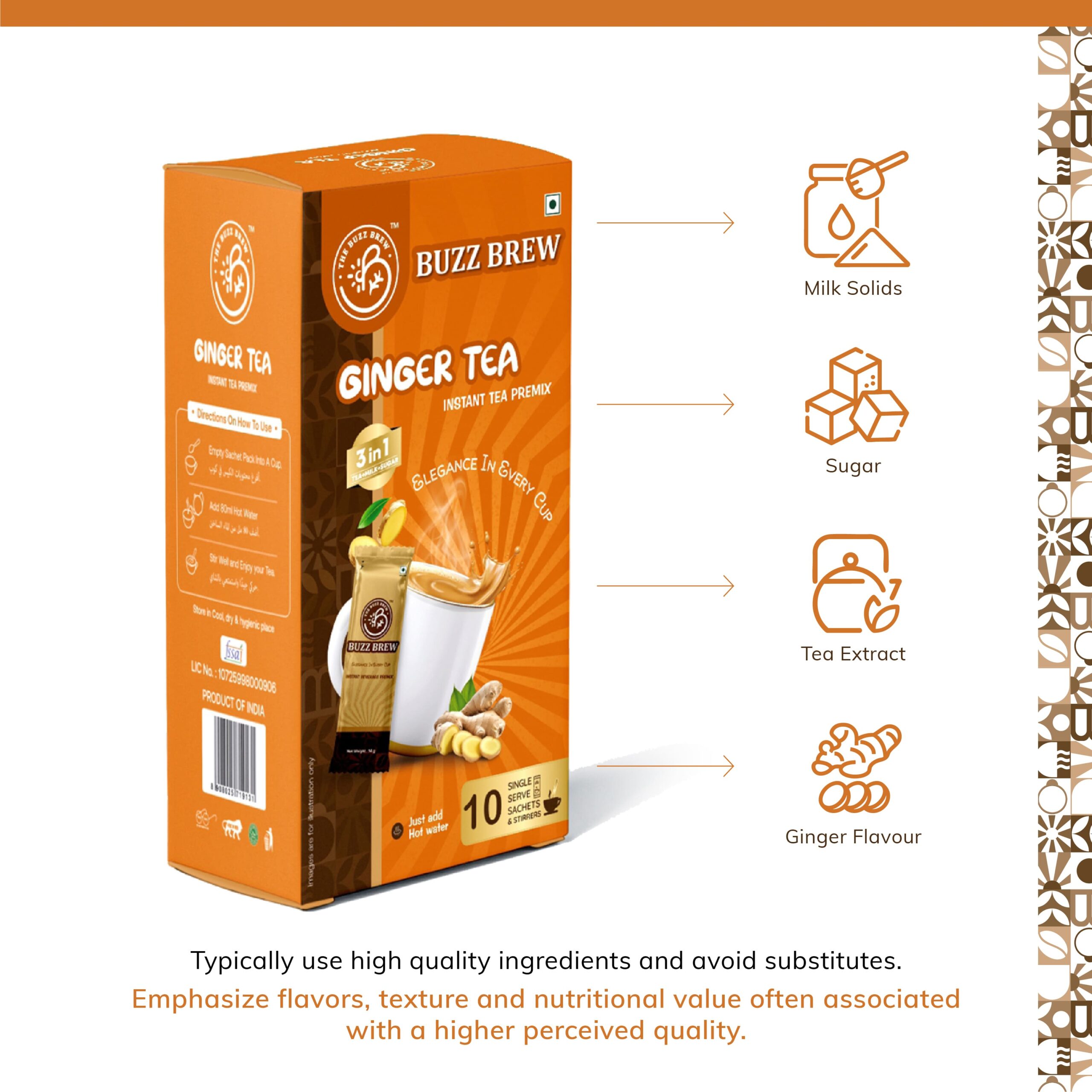 Ginger Tea Premix Sachet