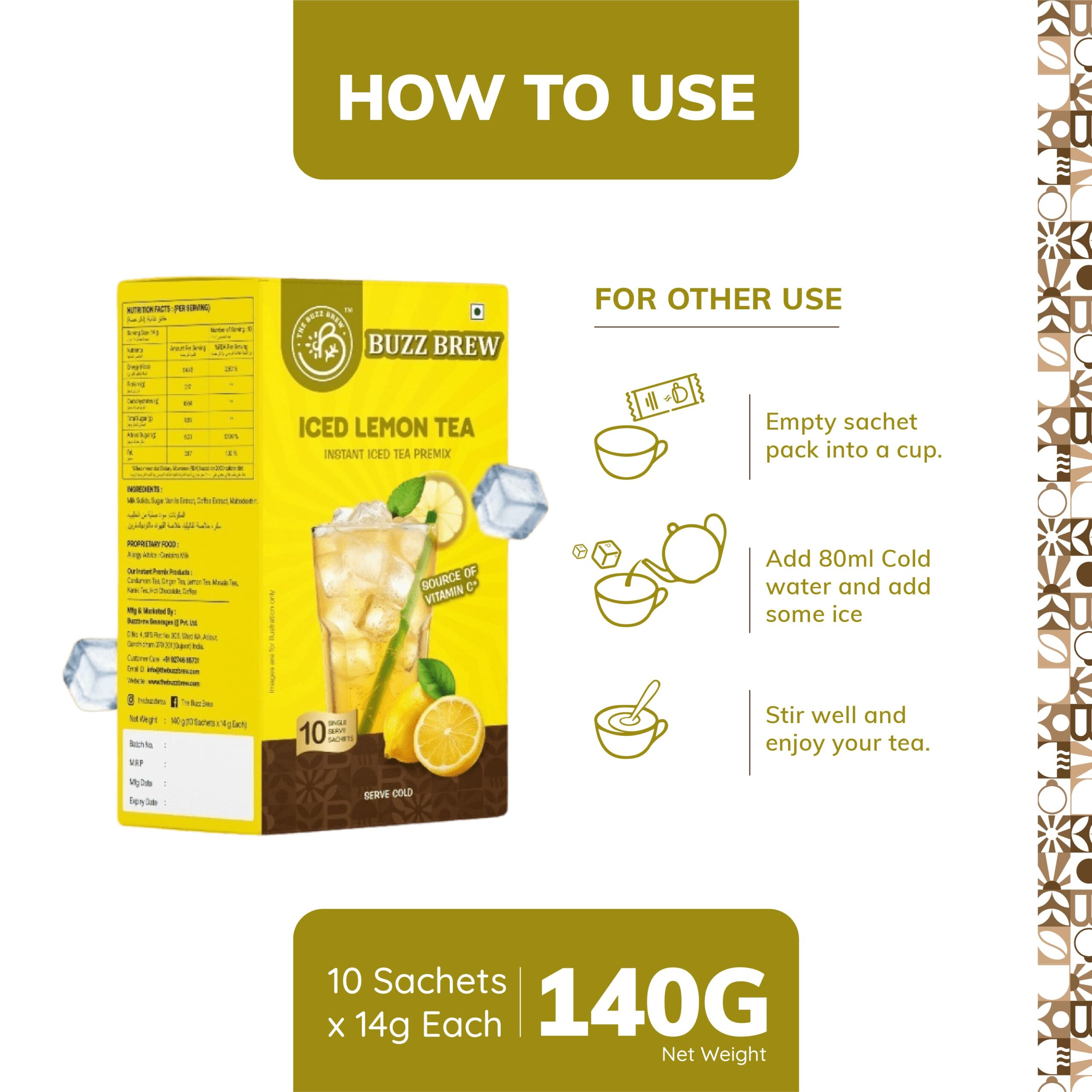 Iced Lemon Tea Premix Sachet