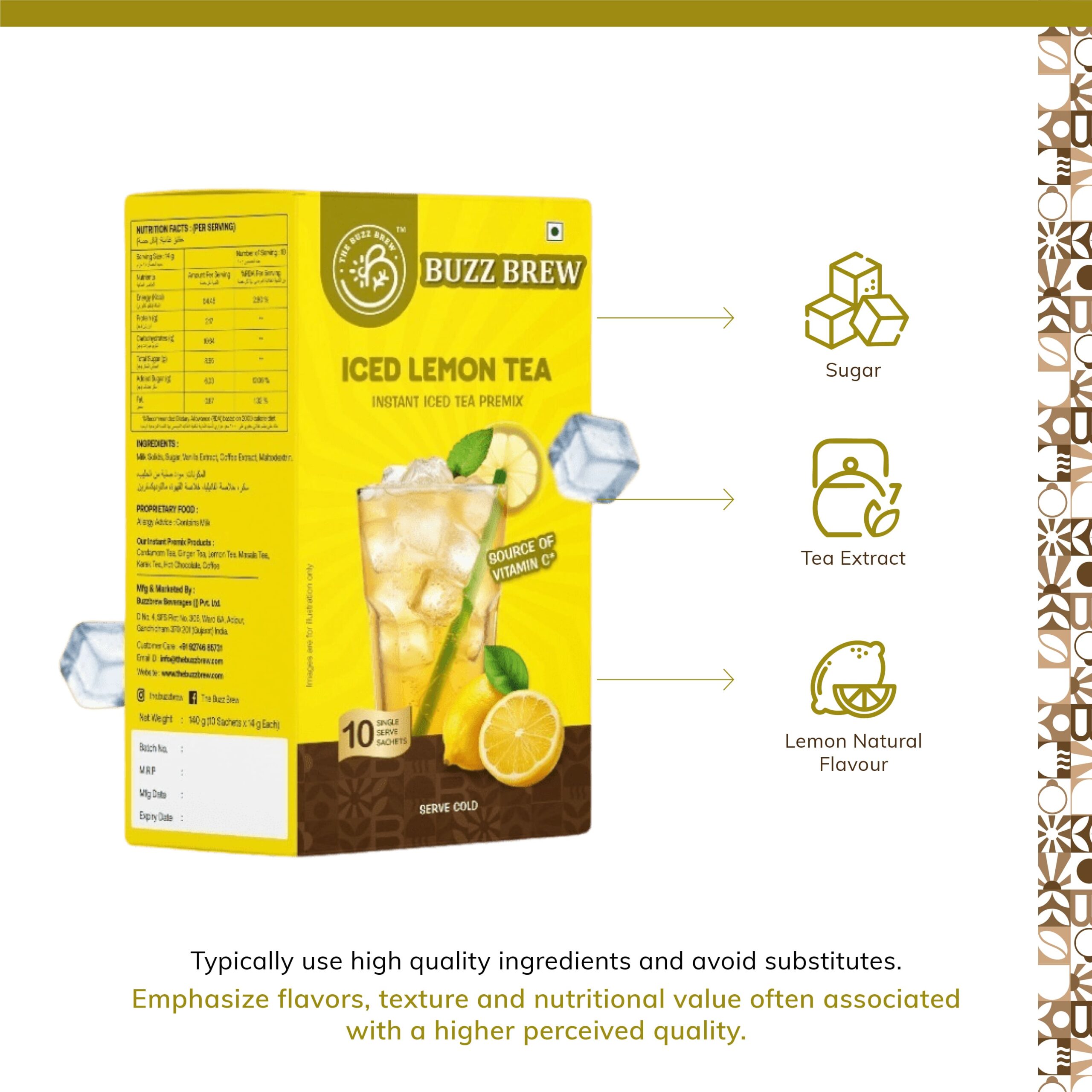 Iced Lemon Tea Premix Sachet