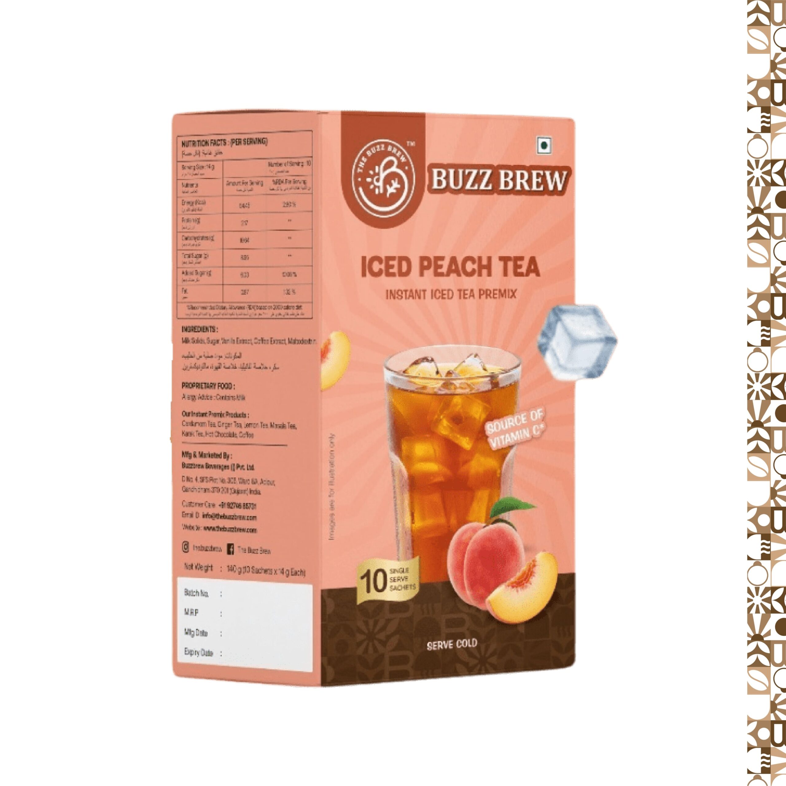 Iced Peach Tea Premix Sachet