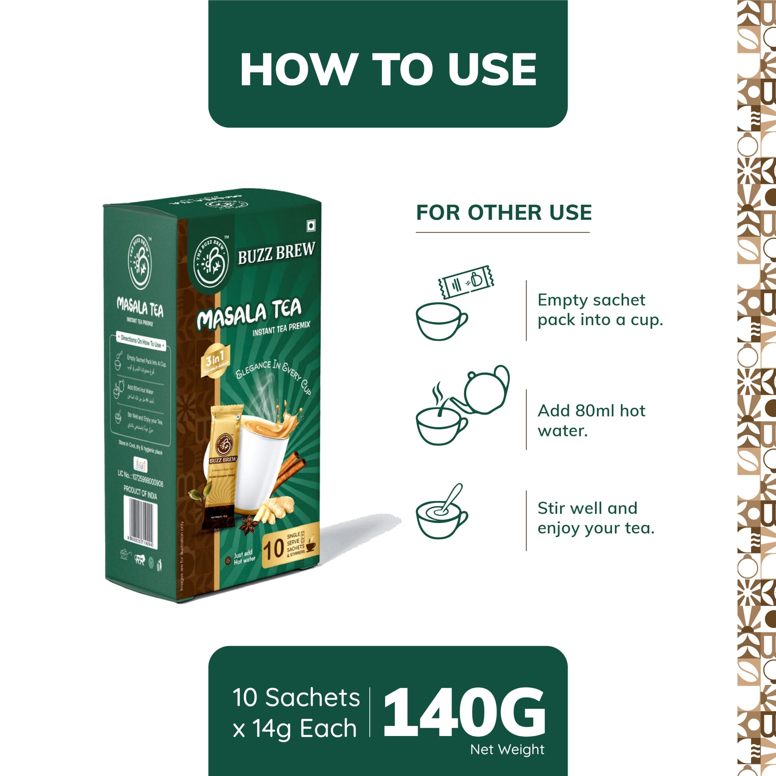 Masala Tea Premix Sachet