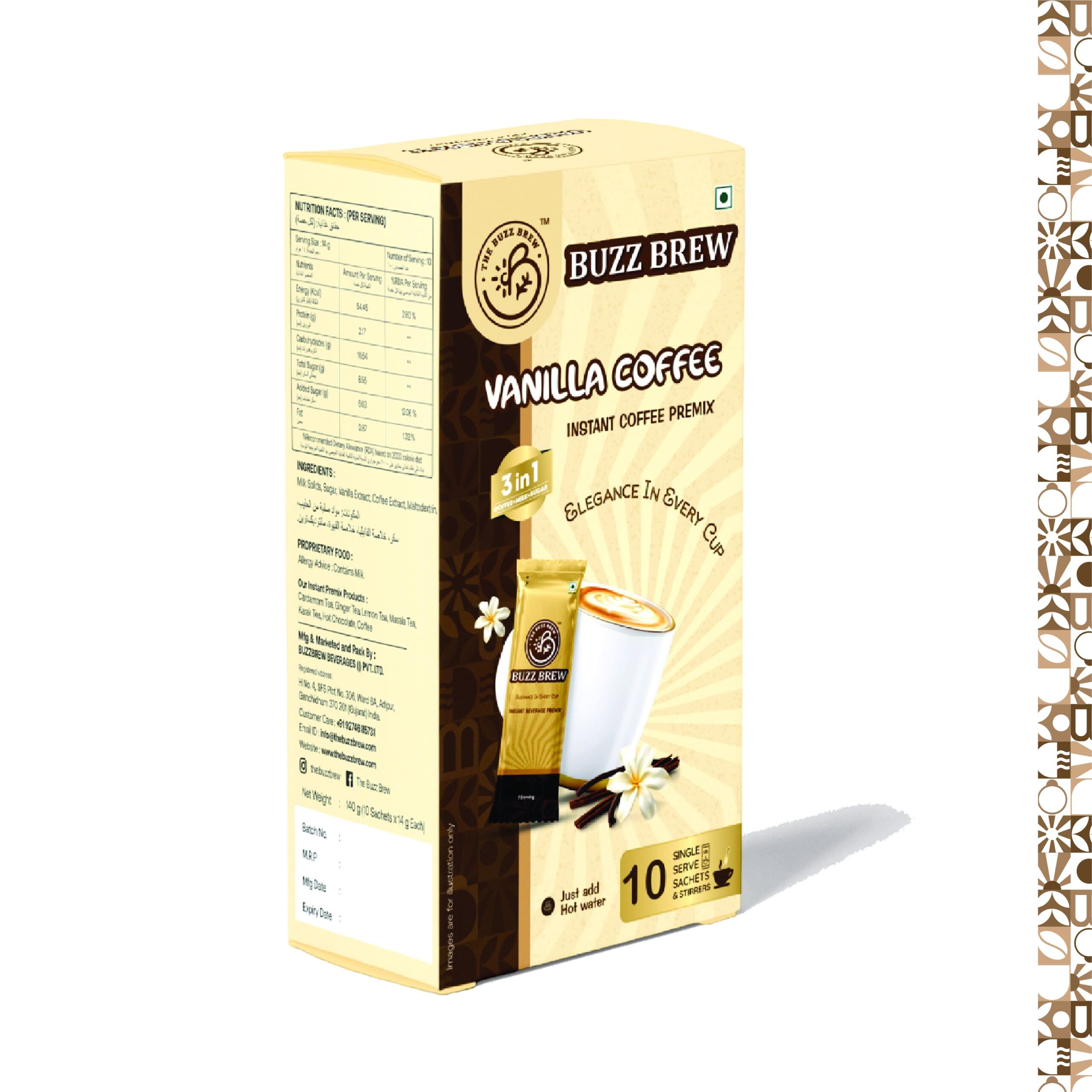 Vanilla Coffee Premix Sachet