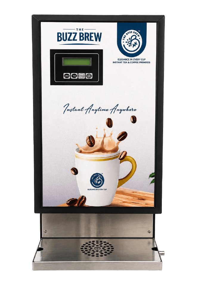 The Buzz Brew – 3 Lane Tea & Coffee Vending Machine (SS)