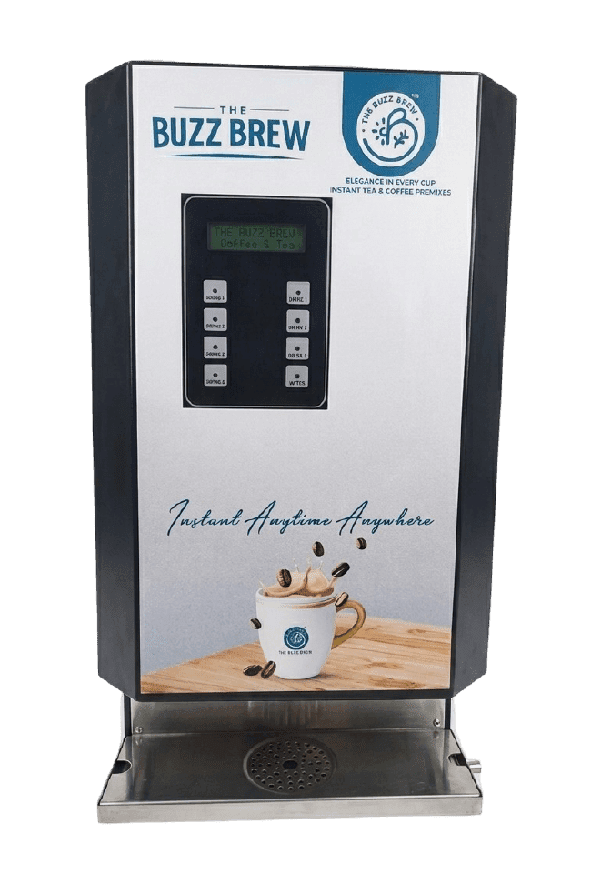 The Buzz Brew – 4 Lane Tea & Coffee Vending Machine (SS)