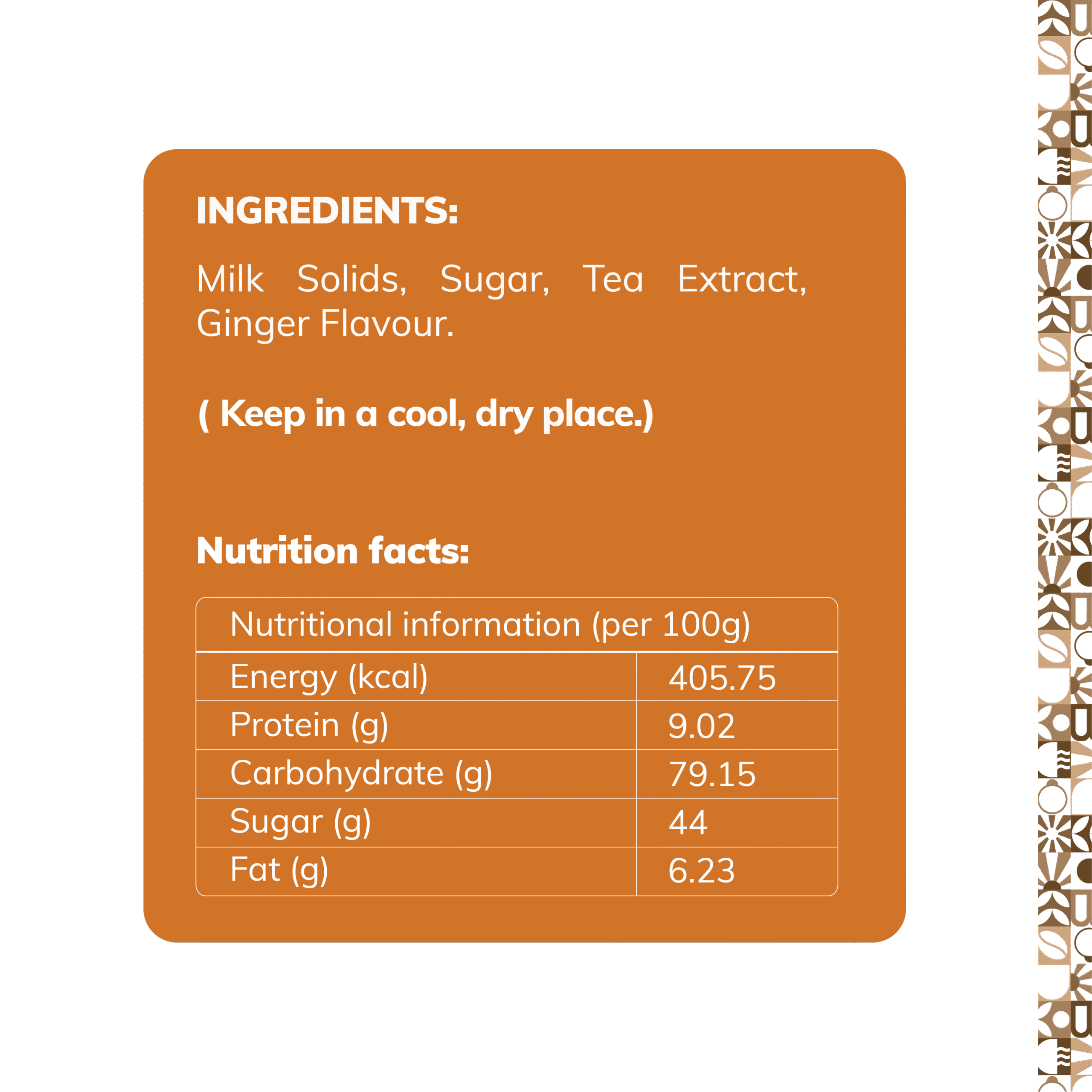 Ginger Tea Premix Sachet