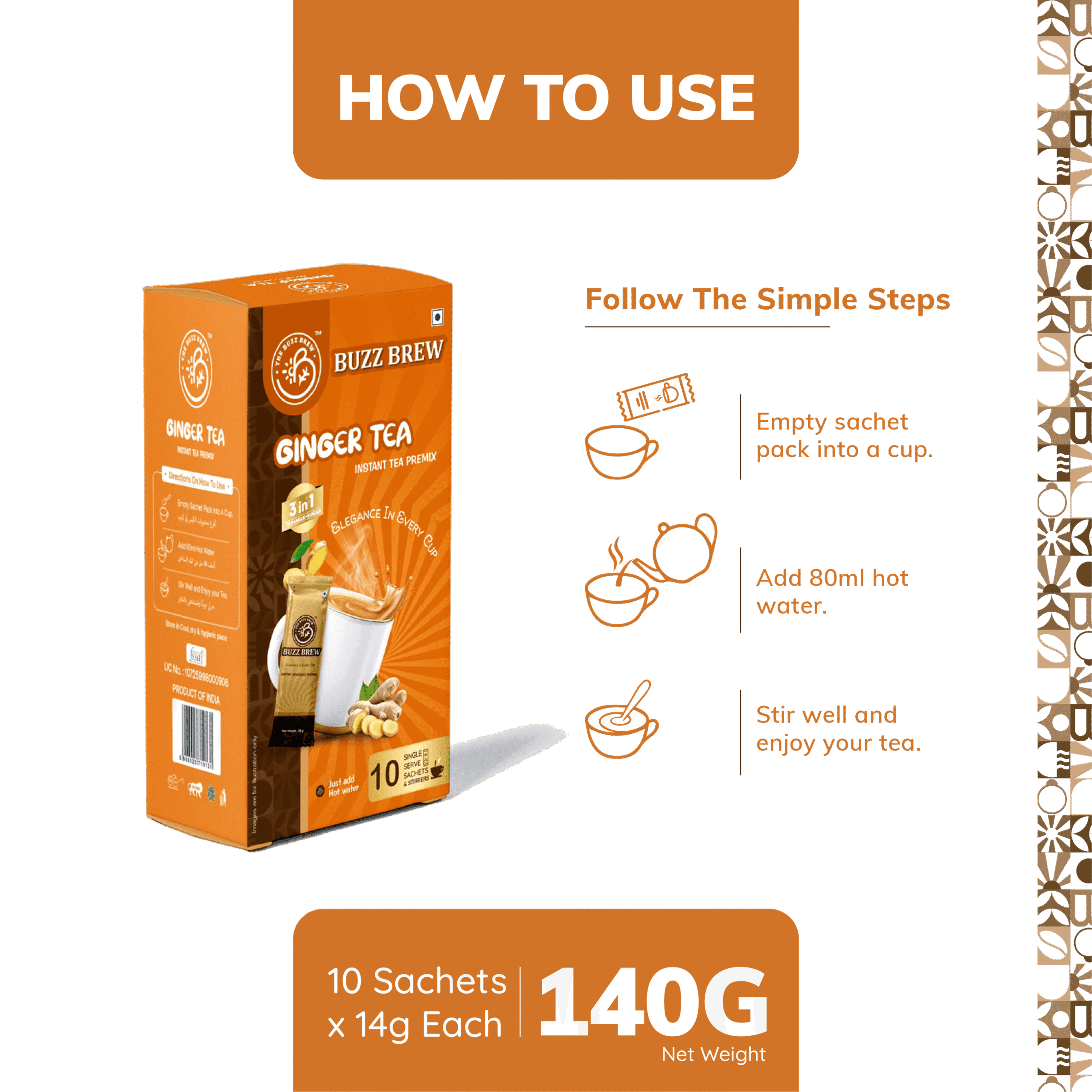 Ginger Tea Premix Sachet