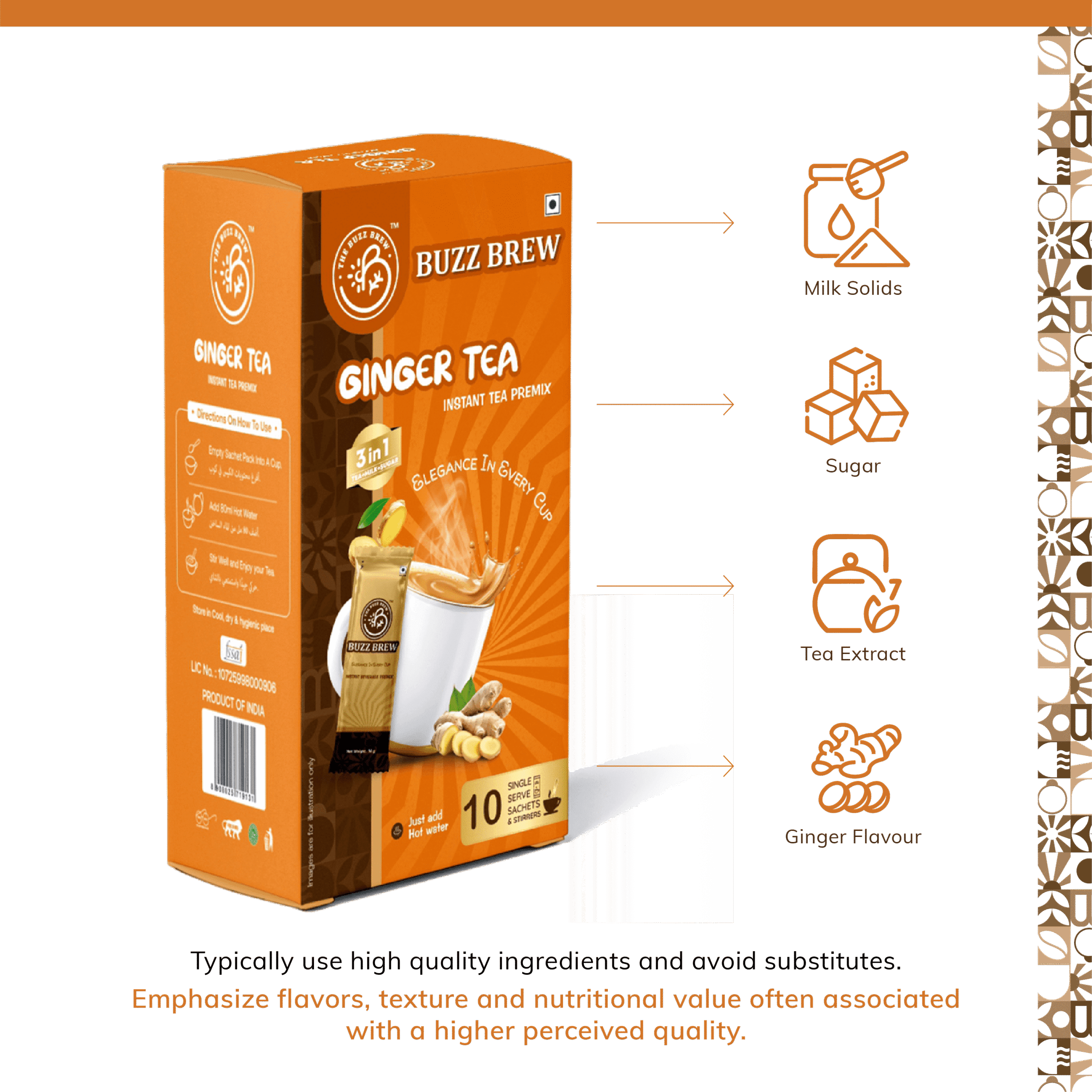 Ginger Tea Premix Sachet