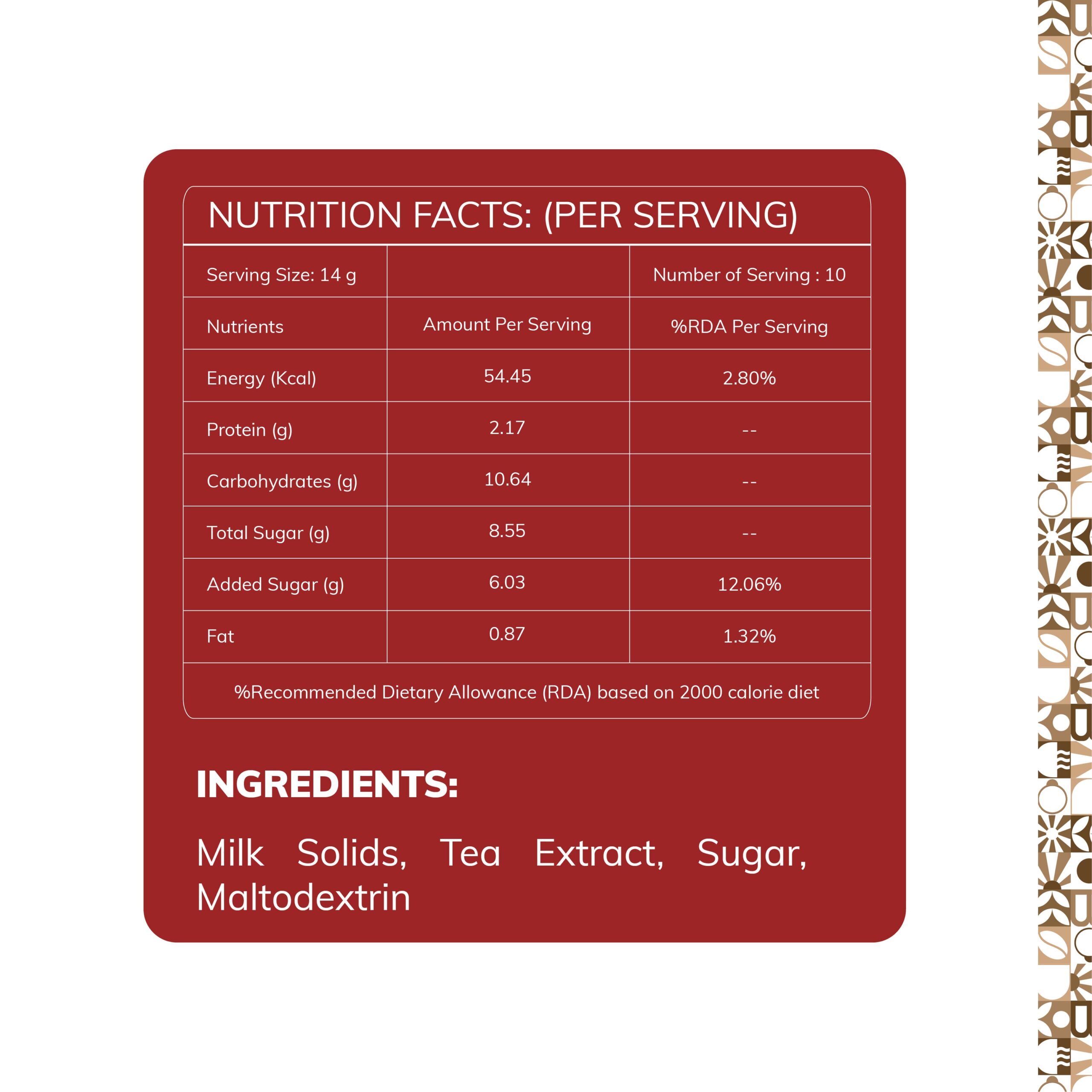 Premium Indian Kadak Tea Premix Sachet