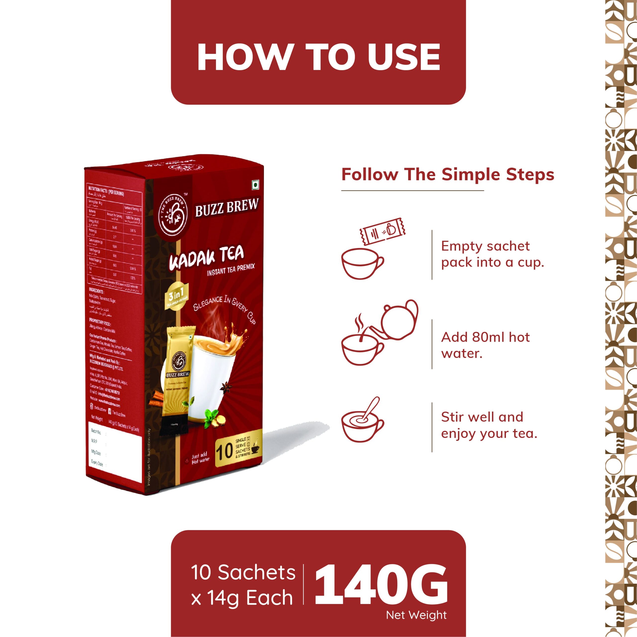 Premium Indian Kadak Tea Premix Sachet