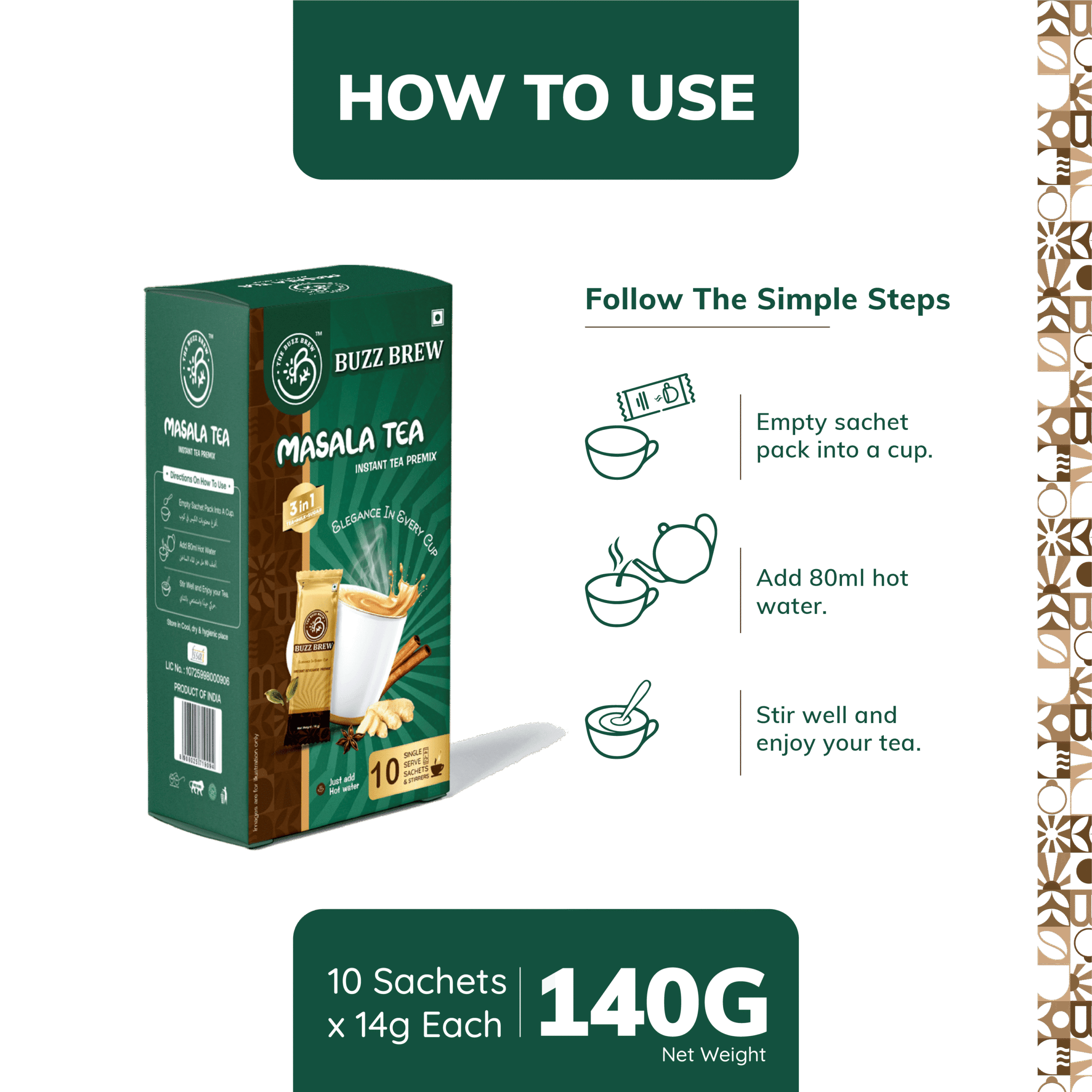 Classic Masala Tea Premix Sachet