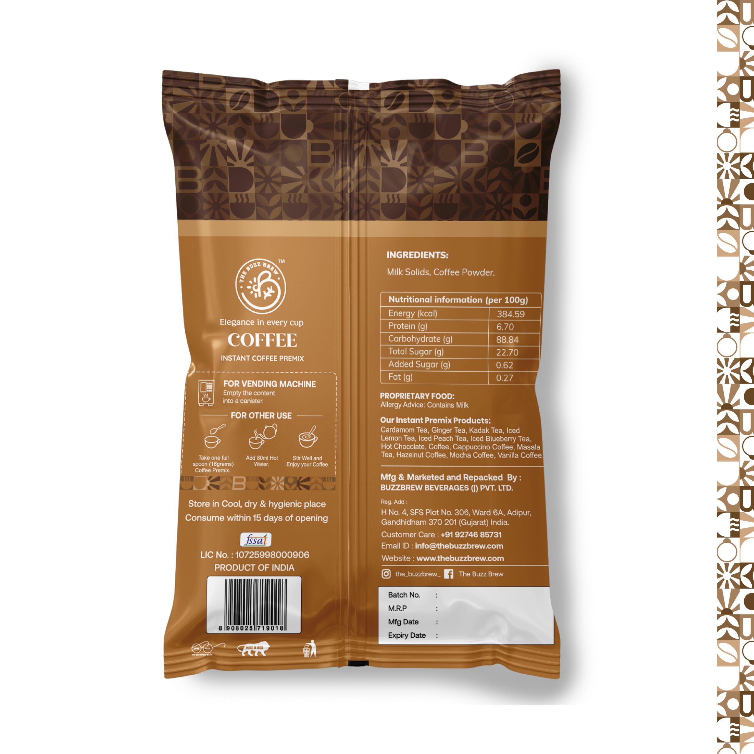 Buzz Brew Zero Sugar Instant Premix – Coffee